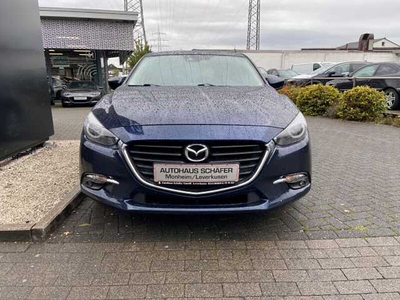 Mazda 3 Exclusive Gar. HUD LenkradHZG SHZ Temp Navi Klimaautom Notbremsass. Verkehrszeic